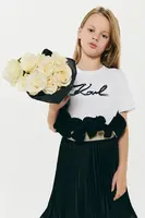 Dětské bavlněné tričko Karl Lagerfeld bílá barva, Z30485