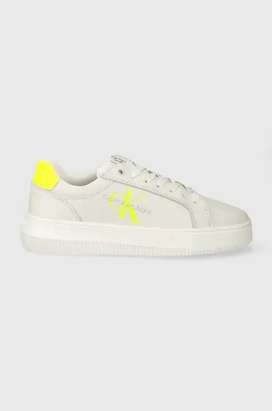 Kožené tenisky Calvin Klein Jeans CHUNKY CUPSOLE MONO LTH WN