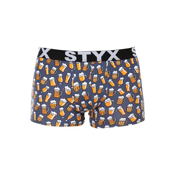 Styx Pánské boxerky art sportovní guma nadrozměr pivo (R1357) 3XL