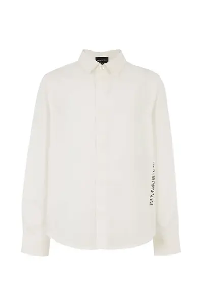 Dětská bavlněná košile Emporio Armani