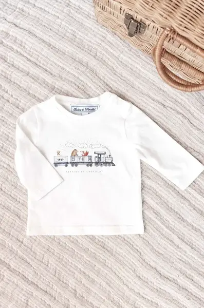 Dětské bavlněné tričko s dlouhým rukávem Tartine et Chocolat