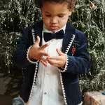 Dětský motýlek Konges Sløjd FESTIVE BUTTERFLY SOLID tmavomodrá barva, KS101979