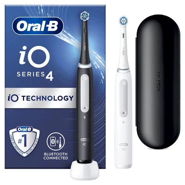 Oral-B iO Series 4 Matt Black+Quite White Duo Pack elektrický zubní kartáček 2 ks