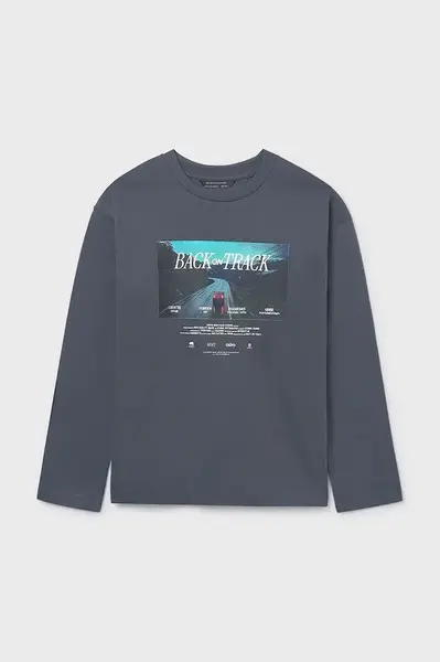 Bavlněné tričko s dlouhým rukávem Mayoral modrá barva, 7003