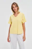 Marisse Yellow Cotton Blouse
