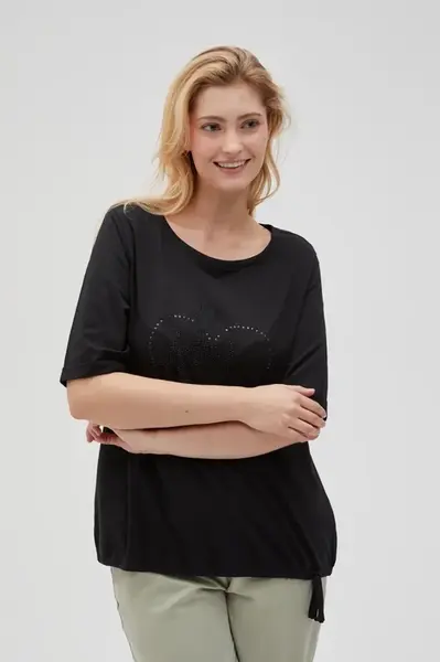 Marisse Women's T-Shirt L-Ts-4611 Black