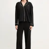 Pyžamo Tommy Hilfiger dámské, černá barva, UW0UW06142
