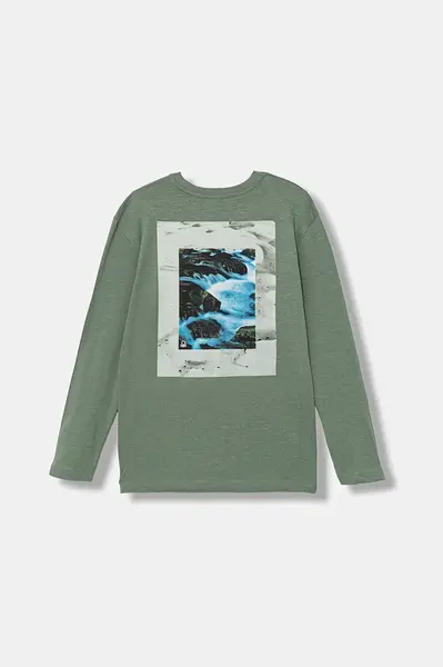 Dětské bavlněné tričko s dlouhým rukávem United Colors of Benetton