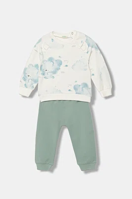 Kojenecká tepláková souprava United Colors of Benetton tyrkysová barva, 3QGXAK01B