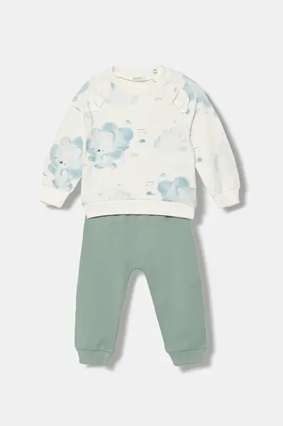 Kojenecká tepláková souprava United Colors of Benetton tyrkysová barva, 3QGXAK01B