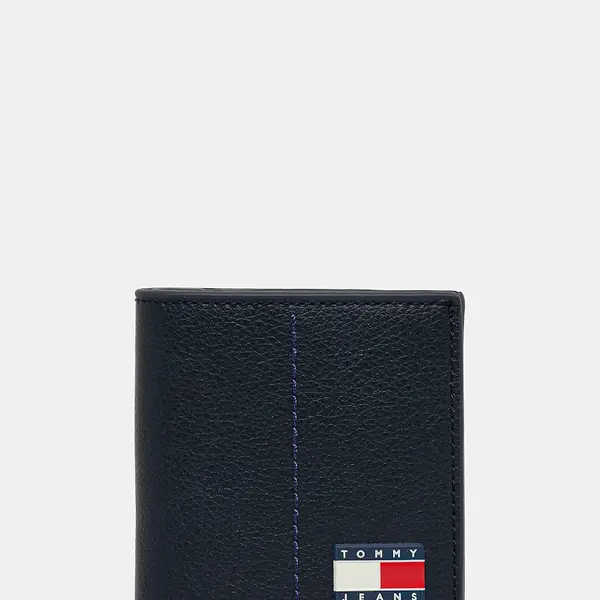 Peněženka Tommy Jeans pánská, tmavomodrá barva, AM0AM13698