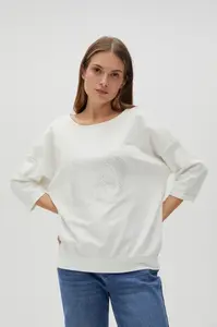 Marisse Women's Sweatshirt L-Bl-4600 Off White