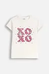 Dětské tričko Coccodrillo béžová barva, EVERYDAY GIRL A