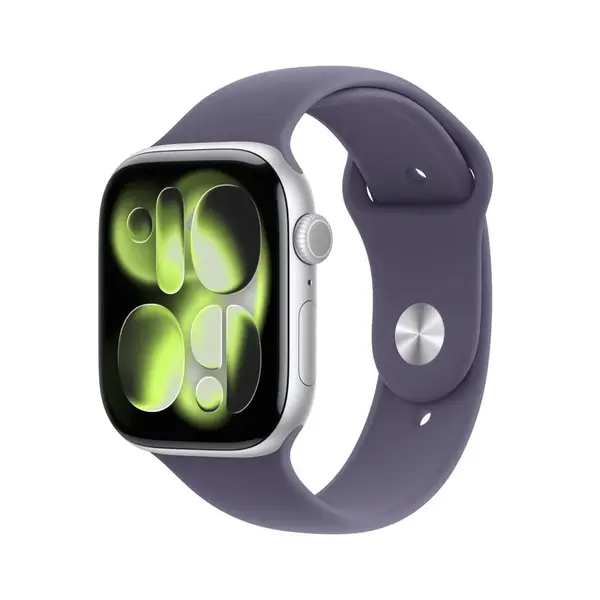 Apple Watch S11 Cell - 46mm Sport Band stříbrné/mlžně fialové S/M