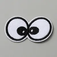 Cartoon Style Double Eye Embroidered Cloth Patches
