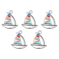 Alloy Enamel Pendant Rhinestone Settings