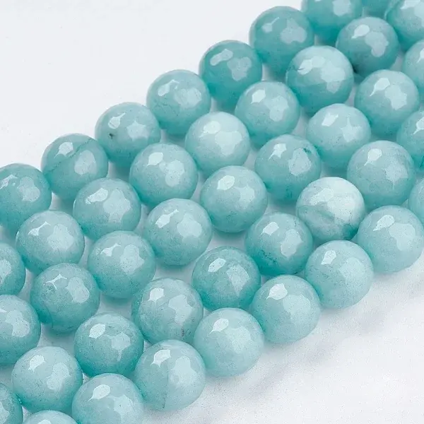 Natural White Jade Bead Strands