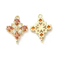 Brass Pave Cubic Zirconia Connector Charms