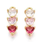 Brass Micro Pave Cubic Zirconia Charms