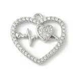 Brass Micro Pave Cubic Zirconia Pendants