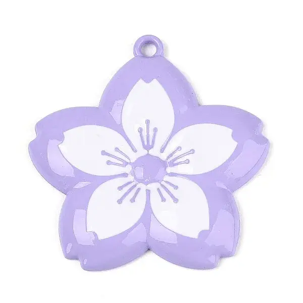 Spray Painted Alloy Big Pendants