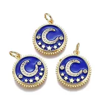 Brass Micro Pave Cubic Zirconia Pendants