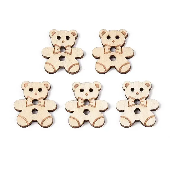 Bear Wood Buttons