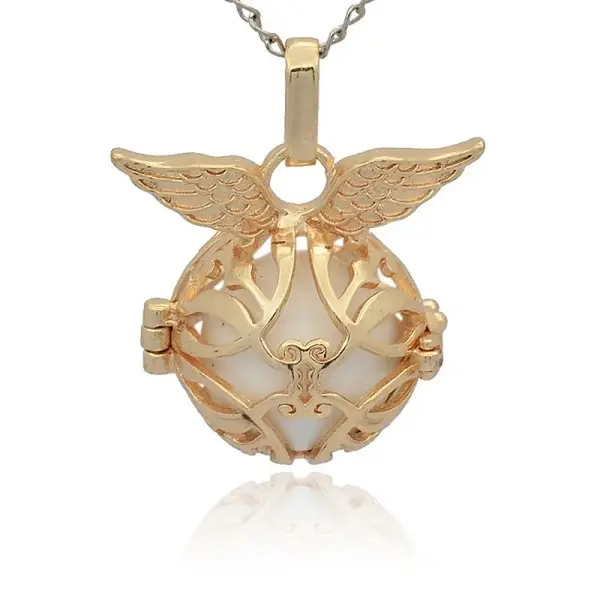 Golden Tone Brass Cage Pendants