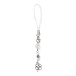 Tibetan Style Alloy with Glass Mobile Straps