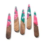 Resin and Walnut Pendants