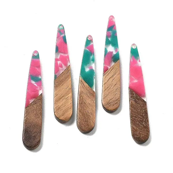 Resin and Walnut Pendants