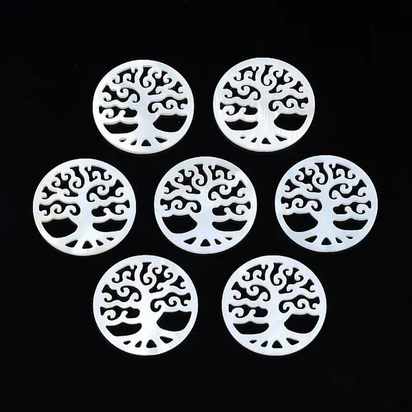 Natural Freshwater Shell Filigree Joiners