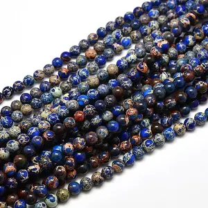 Natural Imperial Jasper Round Bead Strands