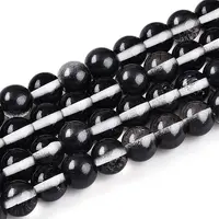 Baking Painted Transparent Glass Beads Strands