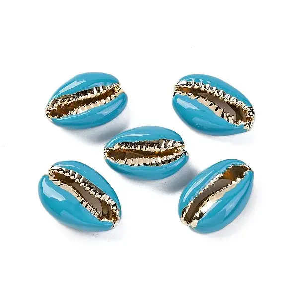 Electroplated Cowrie Shell Beads