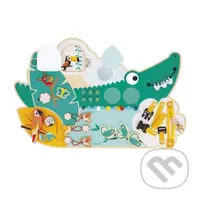 Janod Tropik Drevená motorická doska s aktivitami Krokodíl - hra z kategorie Vzdělávací hry