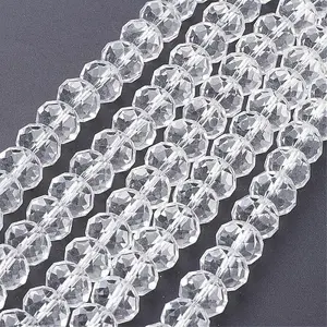 Anti-Tarnish Faceted Rondelle Handmade Glass Beads