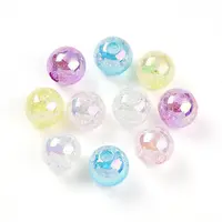 Transparent Crackle Acrylic Beads