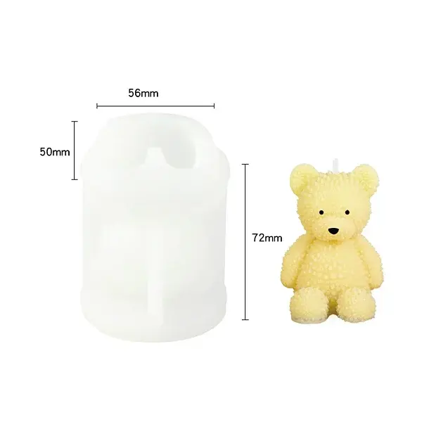 3D Bear DIY Candle Silicone Molds