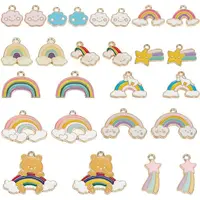 52Pcs 13 Style Alloy Pendants