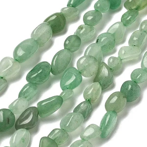Natural Green Aventurine Nuggets Beads Strands