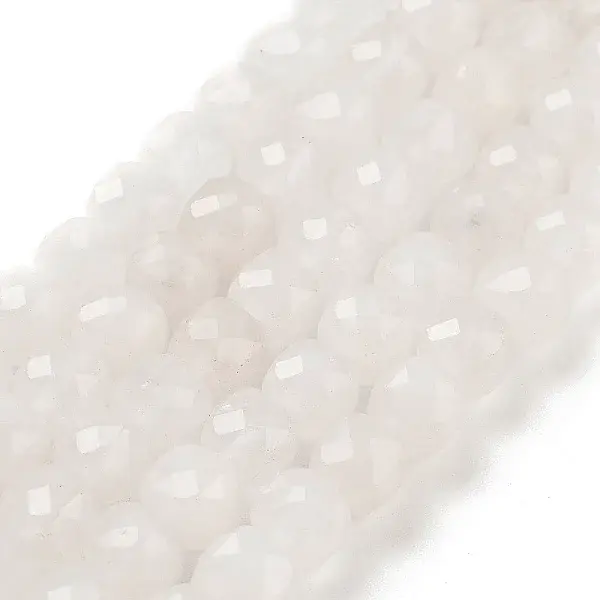 Natural White Jade Beads Strands