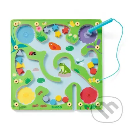 Magnetický drevený labyrint: Žabka