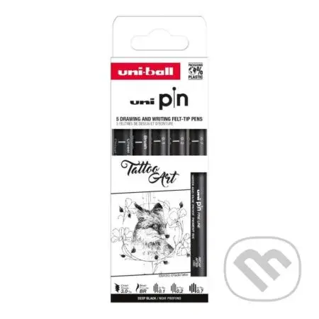 UNI PIN Drawing - sada linerů Tattoo Art (5 ks)