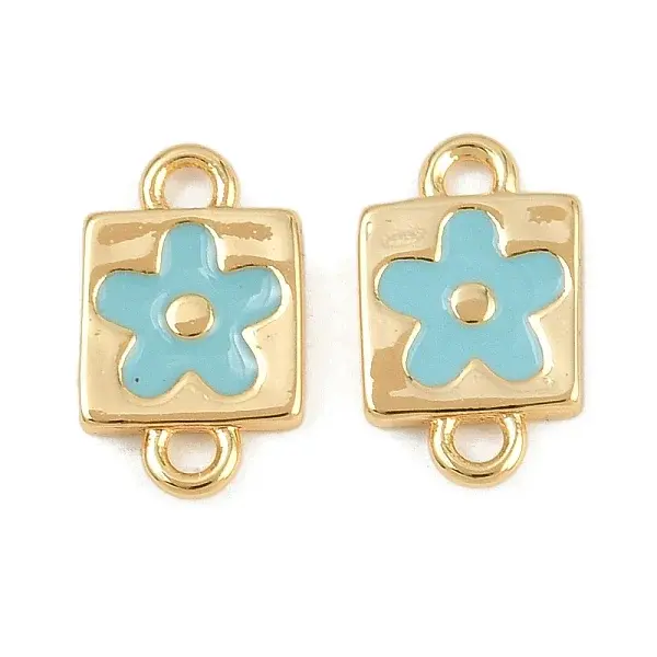 Brass Enamel Connector Charms