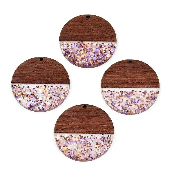 Epoxy Resin & Walnut Wood Pendants