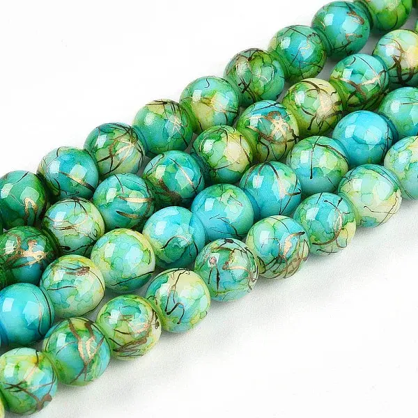 Baking Painted Glass Beads Strands