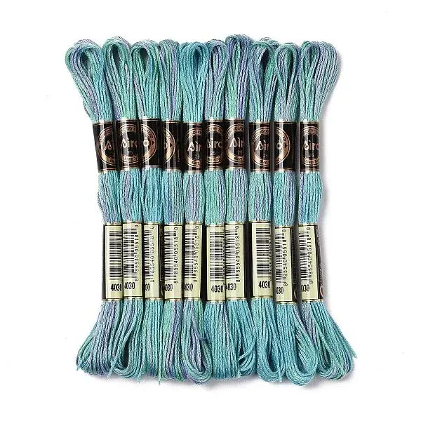 10 Skeins 6-Ply Polyester Embroidery Floss
