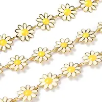 Golden Brass Enamel Link Chain