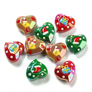 Christmas Theme Opaque Acrylic Beads